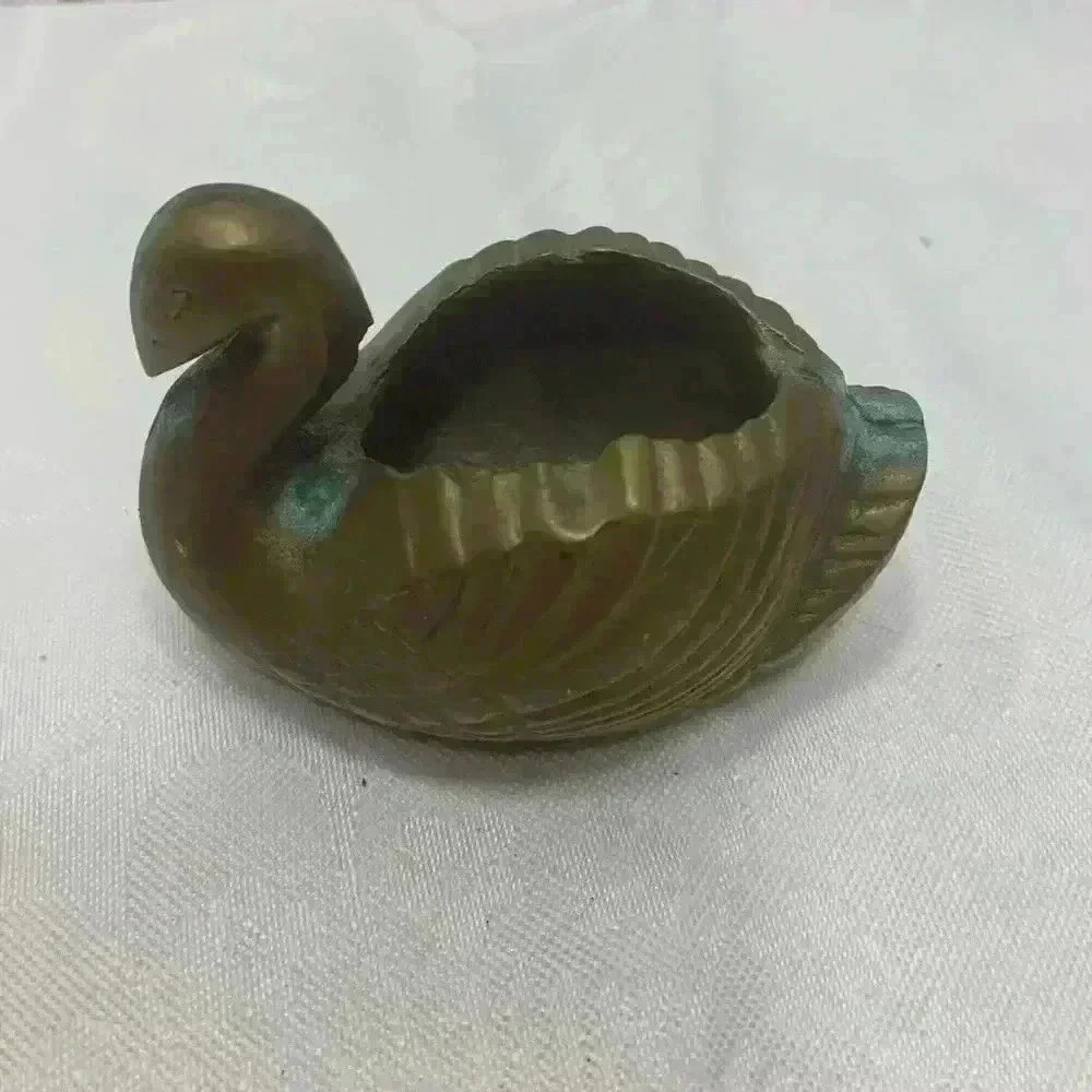 Brass Swan vintage ashtray/ Planter
